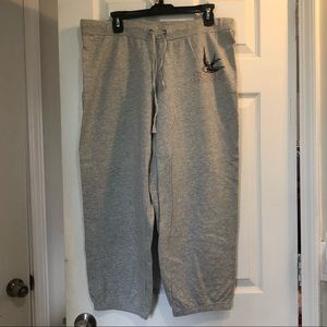 Grey cropped sweatpants, NWOT, size 14/16